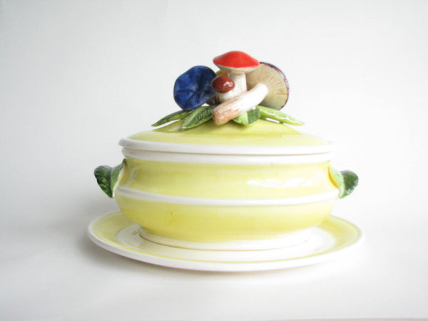 edgebrookhouse - 1970s Ceramic Mushroom Soup Tureen with Underplate