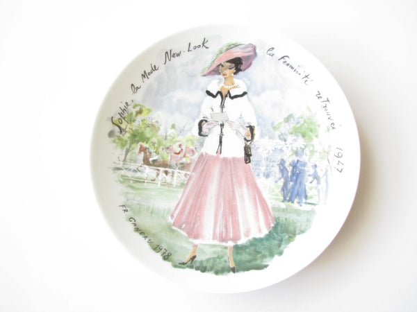 edgebrookhouse - 1970s D'Arceau Limoges Fashion Women of The Century Porcelain Plate Collection - 12 Plates