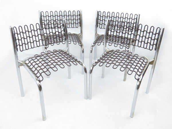 edgebrookhouse - 1970s David Rowland for Thonet Patented Softec Chair & Soflex Mesh Children's Chairs - Set of 4