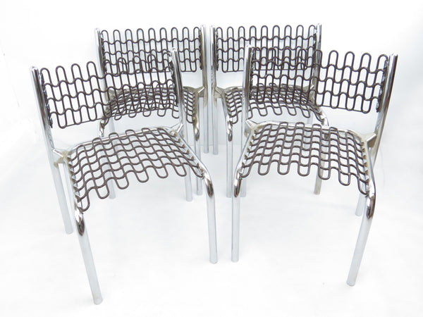 edgebrookhouse - 1970s David Rowland for Thonet Patented Softec Chair & Soflex Mesh Children's Chairs - Set of 4
