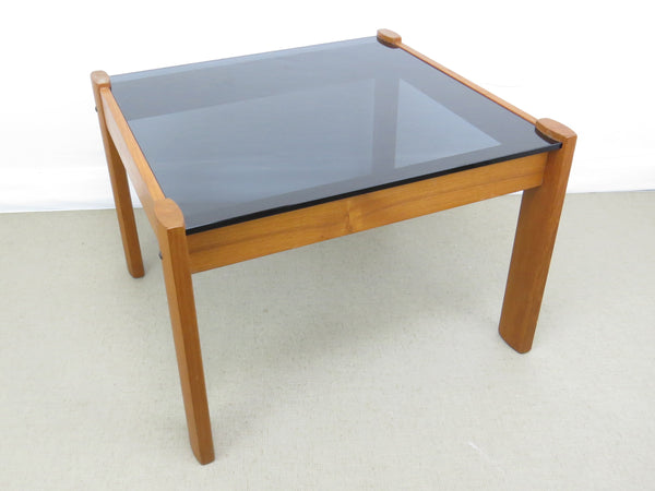 edgebrookhouse - 1970s Ekornes Amigo Norwegian Teak and Smoked Glass Coffee / Side Table