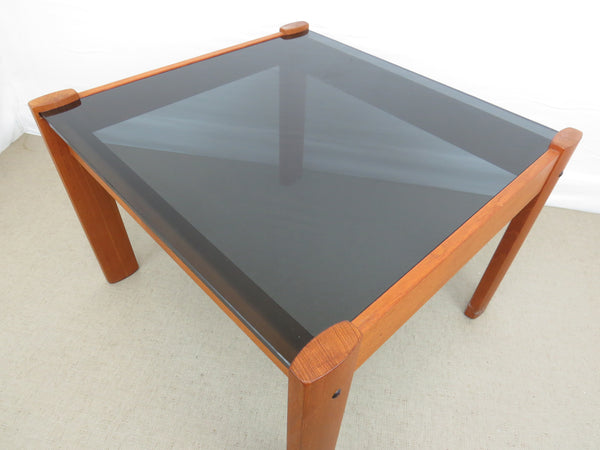 edgebrookhouse - 1970s Ekornes Amigo Norwegian Teak and Smoked Glass Coffee / Side Table