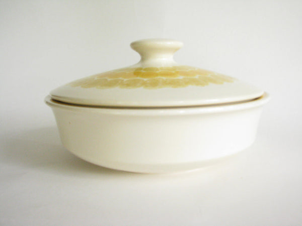 edgebrookhouse - 1970s Franciscan Sundance Yellow Large Earthenware Lidded Serving or Casserole Dish