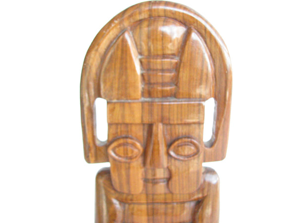 edgebrookhouse - 1970s Hand-Carved Solid Rosewood Mesoamerican Sculpture