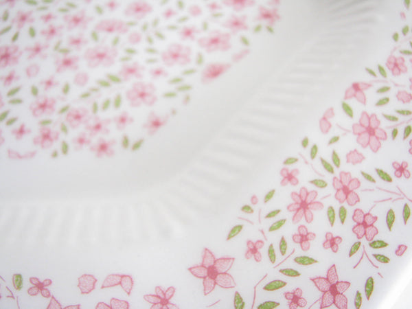 edgebrookhouse - 1970s Independence Ironstone Mary Jane Octagon Dinner Plates with Pink Floral Design - Set of 6
