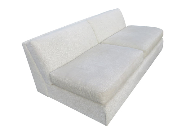 edgebrookhouse - 1970s Interior Crafts Post Modern Slipper Loveseat Sofa on Plinth Base