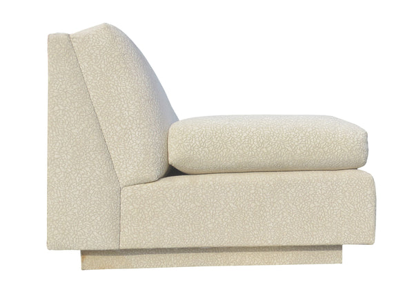 edgebrookhouse - 1970s Interior Crafts Post Modern Slipper Loveseat Sofa on Plinth Base