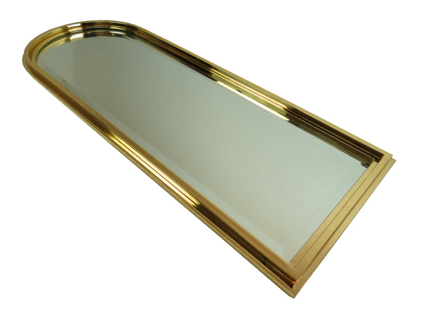 edgebrookhouse - 1970s French Polished Brass Bistro Mirror With Beveled Edges