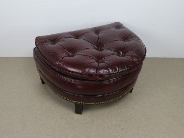 edgebrookhouse - 1970s Hancock & Moore Richmond Chair and Ottoman in Oxblood Leather