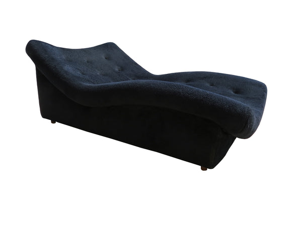 edgebrookhouse - 1970s Sculptural Platform Base Button Tufted Chaise Lounge in the Style of Adrian Pearsall