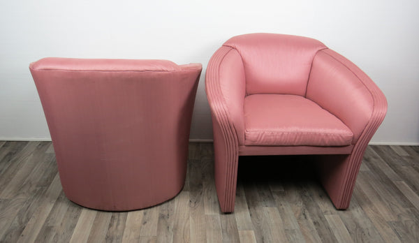 edgebrookhouse - 1980s Mid-Century Modern Milo Baughman or Vladimir Kagan Lounge Chairs - a Pair