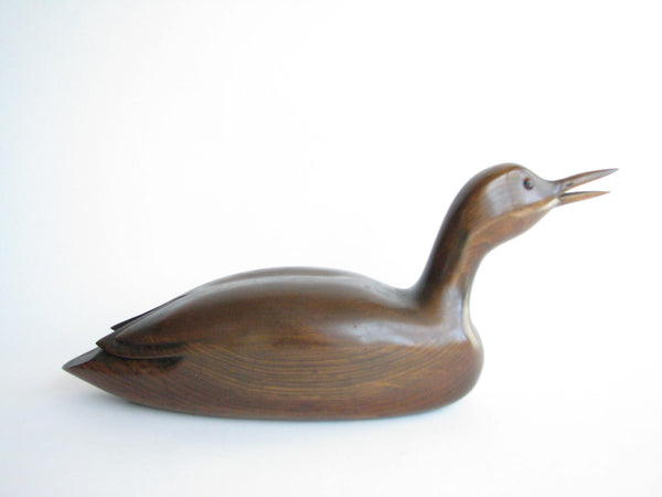 edgebrookhouse - 1980s Collection of Hand-Carved Solid Walnut Ducks by Wallace Palubinski - 3 Pieces