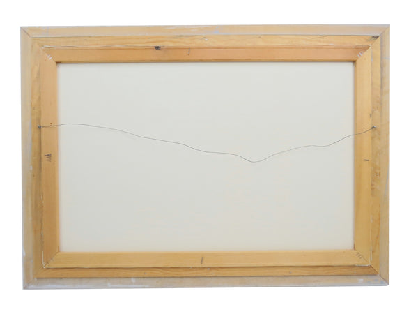edgebrookhouse - 1980s Josef Kugler Original Abstract Illusionism Acrylic on Canvas - Framed