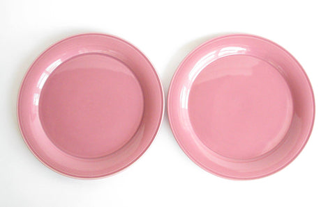edgebrookhouse - 1980s Nancy Calhoun Dark Rose Ceramic Serving Platters / Chop Plates - Set of 2