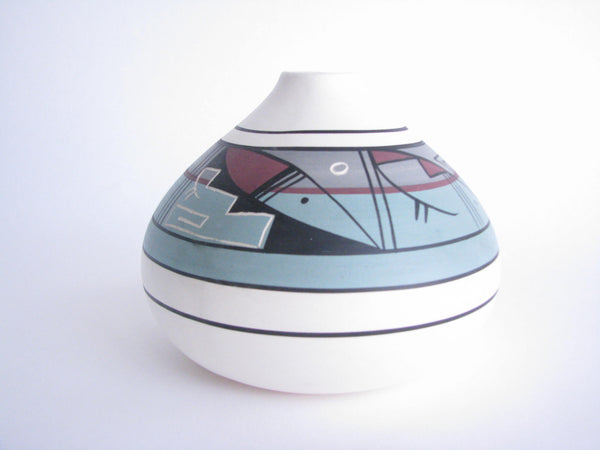 edgebrookhouse - 1980s Native American Navajo Etched Pottery Vase by Janet Dine