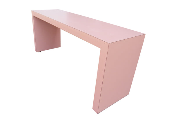 edgebrookhouse - 1980s Postmodern Pink Laminate Console Table With Pink Mable Top