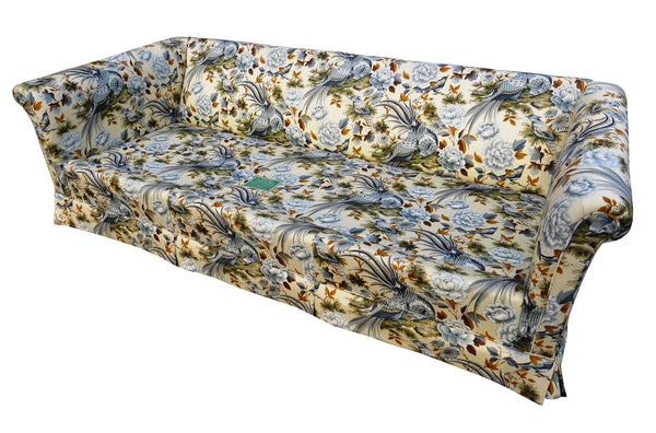 edgebrookhouse - 1980s Ethan Allen Sofa With 5th Avenue Quilted Designer Fabric