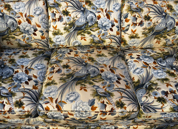 edgebrookhouse - 1980s Ethan Allen Sofa With 5th Avenue Quilted Designer Fabric