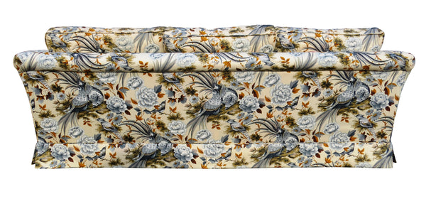 edgebrookhouse - 1980s Ethan Allen Sofa With 5th Avenue Quilted Designer Fabric