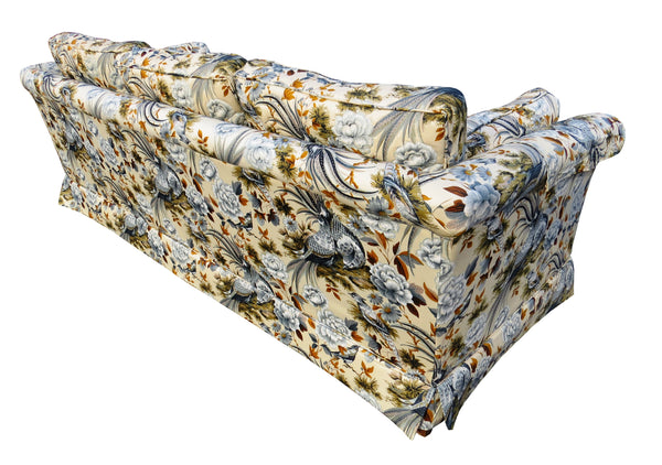 edgebrookhouse - 1980s Ethan Allen Sofa With 5th Avenue Quilted Designer Fabric