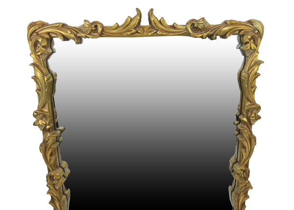 edgebrookhouse - 1984 Stroupe Mirror Company Carved Wood Mirror With Gold Finish