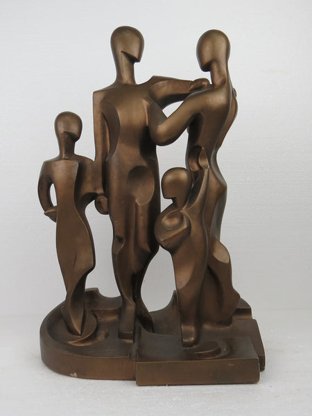 edgebrookhouse - 1990 Austin Productions Plaster Sculpture by Alexsander Danel "Modern Family"