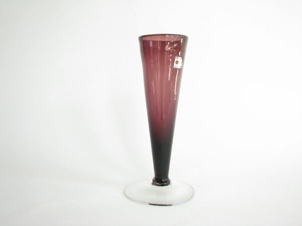 edgebrookhouse - 1990s Blenko Purple Amethyst Bud Vase