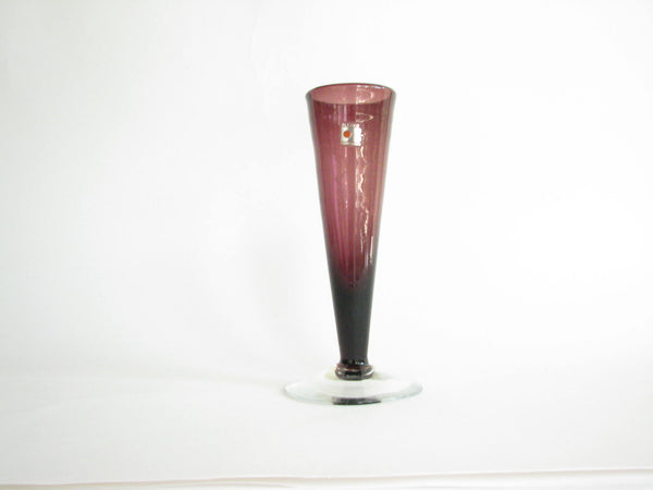 edgebrookhouse - 1990s Blenko Purple Amethyst Bud Vase