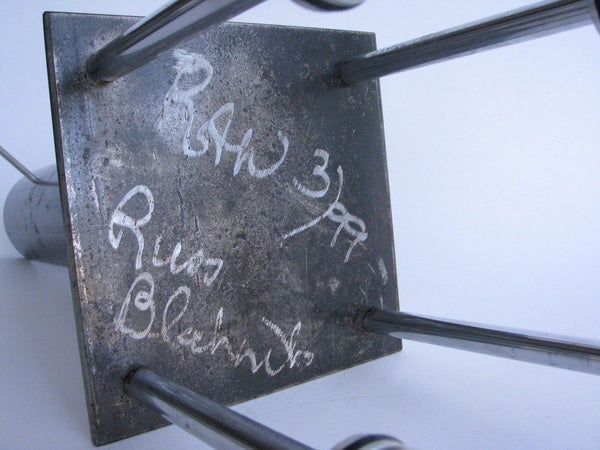 edgebrookhouse - 1999 Industrial Raw Stainless Steel Sculptural Oil Lamp by Russ Blanchard