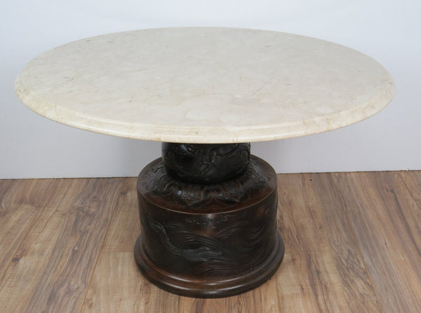 edgebrookhouse - Late 19th Century Antique Japanese Meiji Bronze Jardiniere Occasional Table