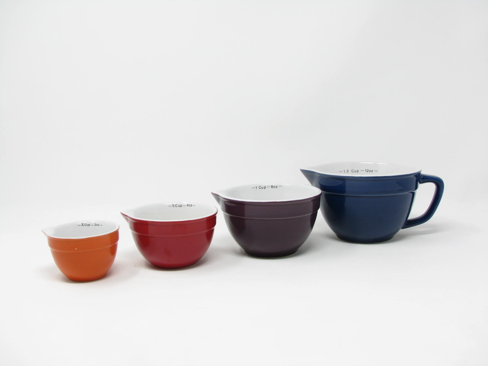 Set of 4 Ceramic Nested Measuring Cups