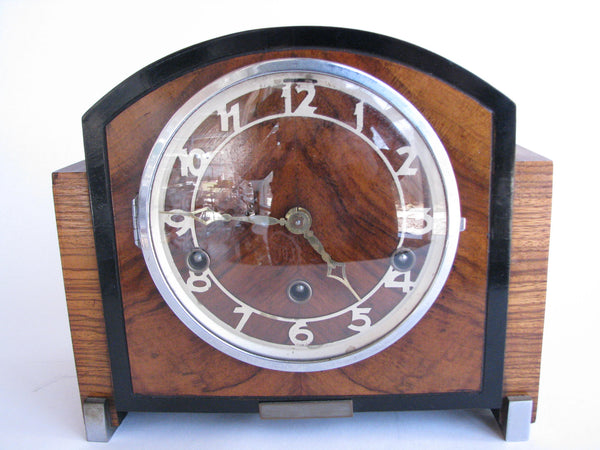 edgebrookhouse - Antique German Art Deco Haller Foreign Chiming Mantel Clock