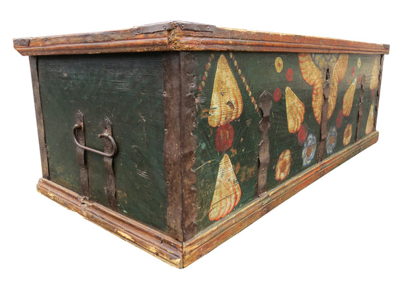 edgebrookhouse - Antique American Paint-Decorated Seamen's / Blanket Chest Possibly Rhode Island