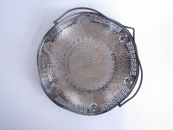 edgebrookhouse - Antique Apollo Silverplate Metal Basket or Tray with Handle by Bernard Rice's & Sons