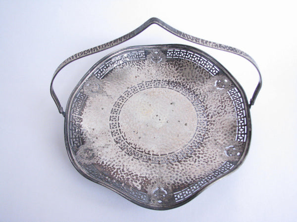 edgebrookhouse - Antique Apollo Silverplate Metal Basket or Tray with Handle by Bernard Rice's & Sons