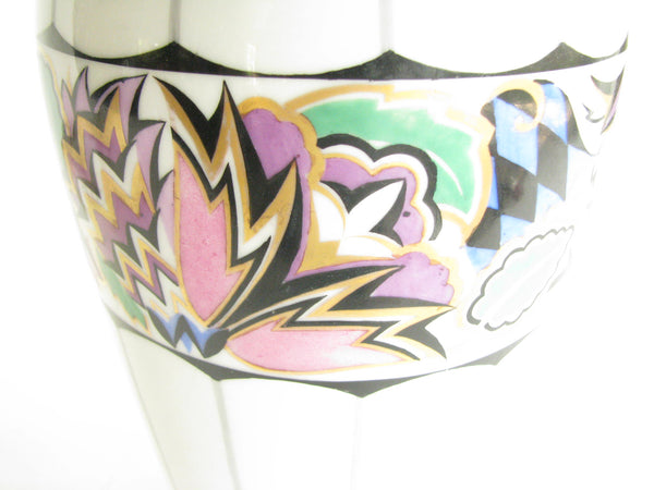 edgebrookhouse - Antique Art Deco Porcelain Vase with Polychrome Design