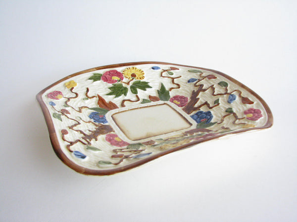 edgebrookhouse - Antique Burslem England Embossed Ceramic Serving Tray or Decorative Dish by H.J. Wood