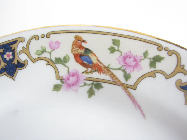 edgebrookhouse - Antique Carl Tielsch & Co. Altwasser Silesia Germany Porcelain Salad Plates with Pheasant Design - Set of 5