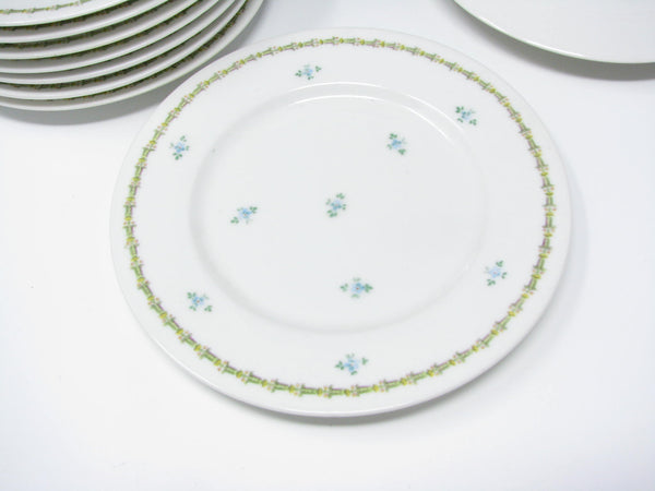 edgebrookhouse - Antique GD & Cie Avenir Decorated Legrand & Co Limoges Porcelain Bread Plates - 11 Pieces