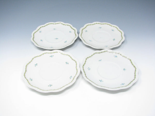 edgebrookhouse - Antique GD & Cie Avenir Decorated Legrand & Co Limoges Porcelain Cups & Saucers - 8 Pieces
