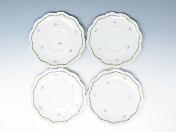 edgebrookhouse - Antique GD & Cie Avenir Decorated Legrand & Co Limoges Porcelain Cups & Saucers - 8 Pieces