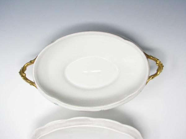 edgebrookhouse - Antique GD & Cie Avenir Decorated Legrand & Co Limoges Porcelain Lidded Serving Dish