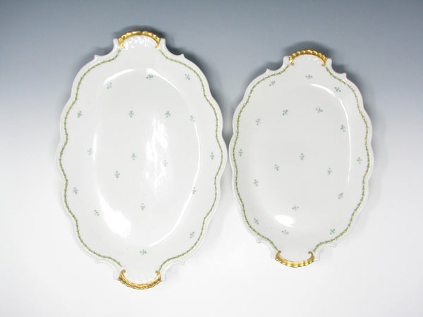 edgebrookhouse - Antique GD & Cie Avenir Decorated Legrand & Co Limoges Porcelain Serving Dishes - 3 Pieces