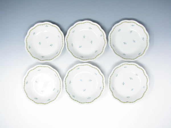 edgebrookhouse - Antique GD & Cie Avenir Decorated Legrand & Co Limoges Porcelain Small Bowls - 6 Pieces