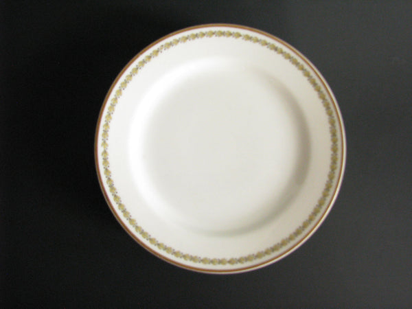 edgebrookhouse - Antique Haviland Limoges Porcelain Bread Plates with Yellow & Gold Laurel Leaves - Set of 6