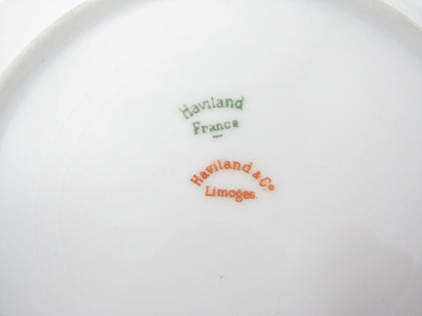 edgebrookhouse - Antique Haviland Limoges Porcelain Bread or Dessert Plates with Floral Design and Scalloped Embossed Rim - Set of 9