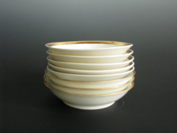edgebrookhouse - Antique Haviland Limoges Porcelain Gold Wedding Ring Mix Match Small Bowls - Set of 8