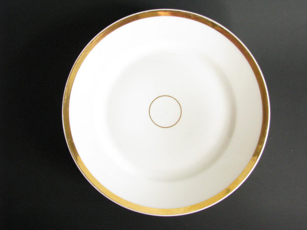 edgebrookhouse - Antique Haviland Limoges Porcelain Gold Wedding Ring Salad Plates - Set of 4