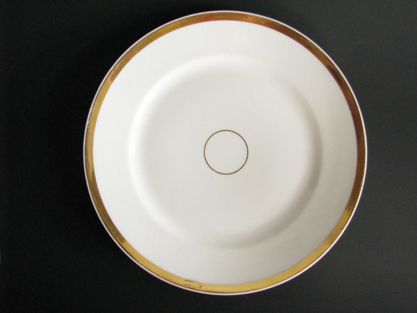 edgebrookhouse - Antique Haviland Limoges Porcelain Gold Wedding Ring Salad Plates - Set of 4