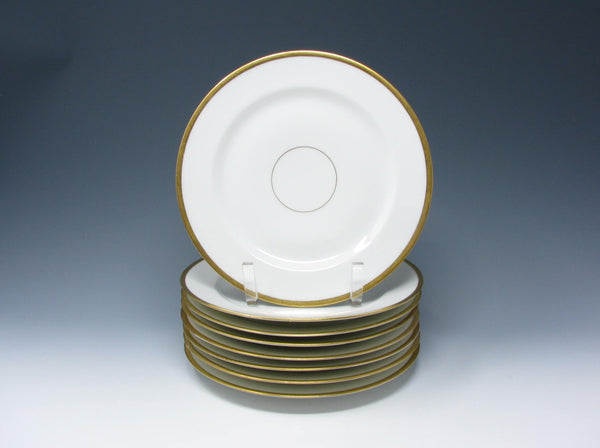 edgebrookhouse - Antique Haviland Limoges Porcelain Gold Wedding Ring Luncheon or Salad Plates - 8 Pieces